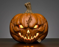Carved Halloween Pumpkin Sculpture