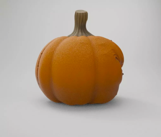 Carved Halloween Pumpkin Sculpture
